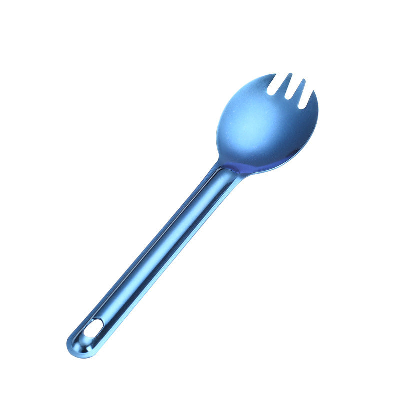 Pure titanium spoon, MA-XXT-039 colorful short handled spoon fork, ultra lightweight, portable household and outdoor camping tableware