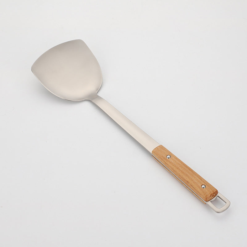 Pure titanium spatula, MA-XXT-043 soup spoon, household stir fry pan, spatula, Chinese style heat-resistant household kitchen cooking utensils