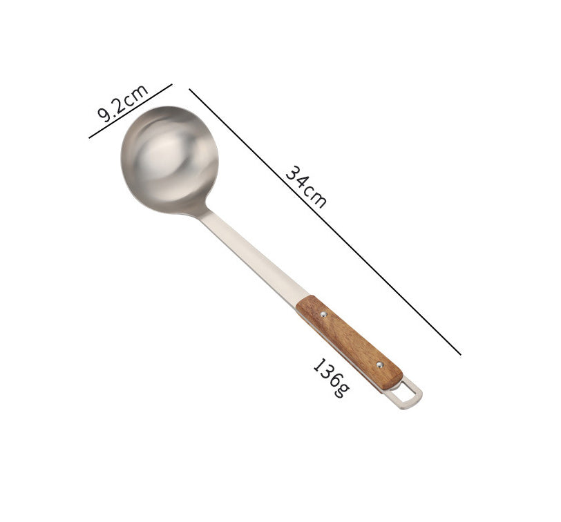 Pure titanium spatula, MA-XXT-043 soup spoon, household stir fry pan, spatula, Chinese style heat-resistant household kitchen cooking utensils