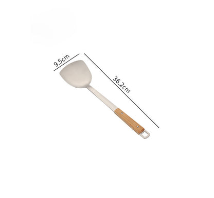 Pure titanium spatula, MA-XXT-043 soup spoon, household stir fry pan, spatula, Chinese style heat-resistant household kitchen cooking utensils