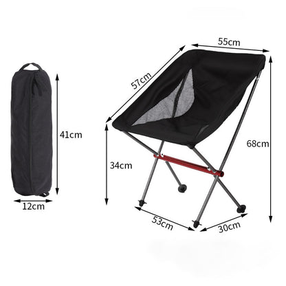 MA-YJ-002 Cadeira de lua de liga de alumínio portátil, cadeira de praia para acampamento, cadeira dobrável para áreas externas
