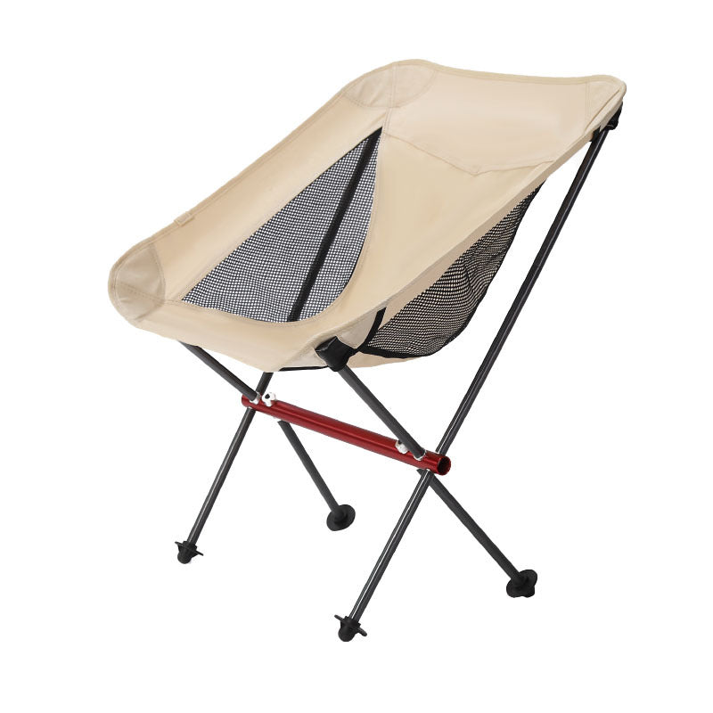 MA-YJ-002 Cadeira de lua de liga de alumínio portátil, cadeira de praia para acampamento, cadeira dobrável para áreas externas