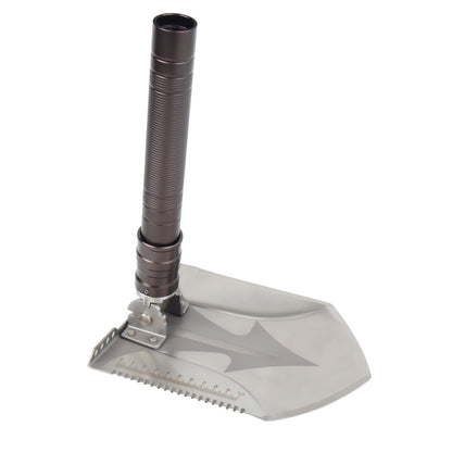 MASALONG MS001 Survival Shovel w/Pick - Heavy Duty Carbon Steel Military Style Entrenching Tool for Off Road, Camping, Gardening, Beach, Digging Dirt, Sand, Mud & Snow (Standard)