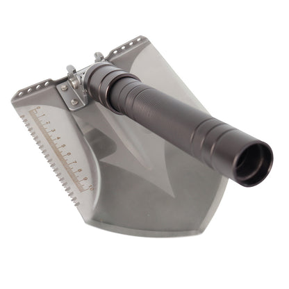 MASALONG MS001 Survival Shovel w/Pick - Heavy Duty Carbon Steel Military Style Entrenching Tool for Off Road, Camping, Gardening, Beach, Digging Dirt, Sand, Mud & Snow (Standard)