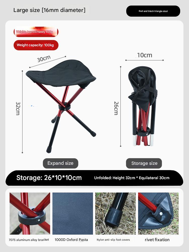 Masalong folding Stool 7075 Aluminum Alloy Outdoor Portable Triangular Stacking Camping Bench Fishing Stool