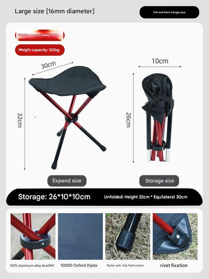 Masalong folding Stool 7075 Aluminum Alloy Outdoor Portable Triangular Stacking Camping Bench Fishing Stool