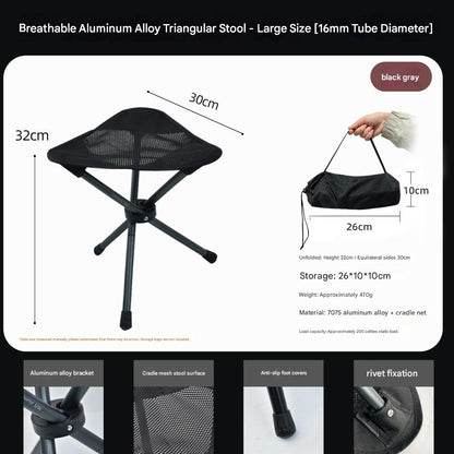 Masalong folding Stool 7075 Aluminum Alloy Outdoor Portable Triangular Stacking Camping Bench Fishing Stool