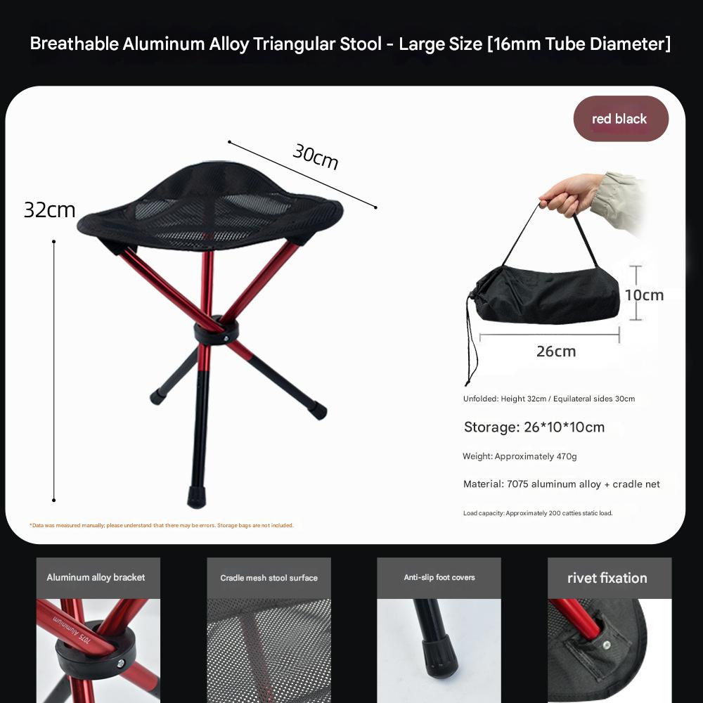 Masalong folding Stool 7075 Aluminum Alloy Outdoor Portable Triangular Stacking Camping Bench Fishing Stool