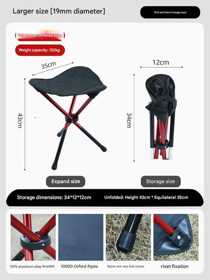 Masalong folding Stool 7075 Aluminum Alloy Outdoor Portable Triangular Stacking Camping Bench Fishing Stool
