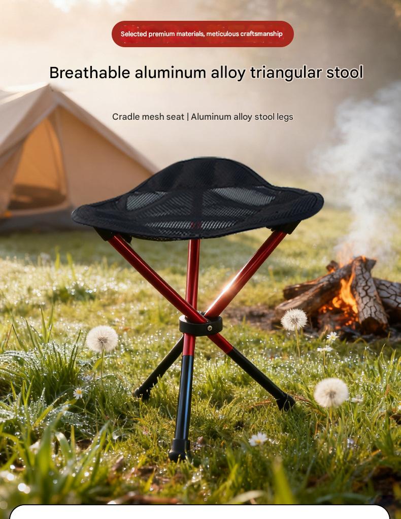 Masalong folding Stool 7075 Aluminum Alloy Outdoor Portable Triangular Stacking Camping Bench Fishing Stool