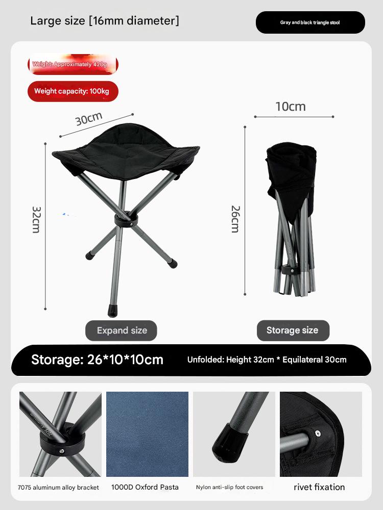 Masalong folding Stool 7075 Aluminum Alloy Outdoor Portable Triangular Stacking Camping Bench Fishing Stool