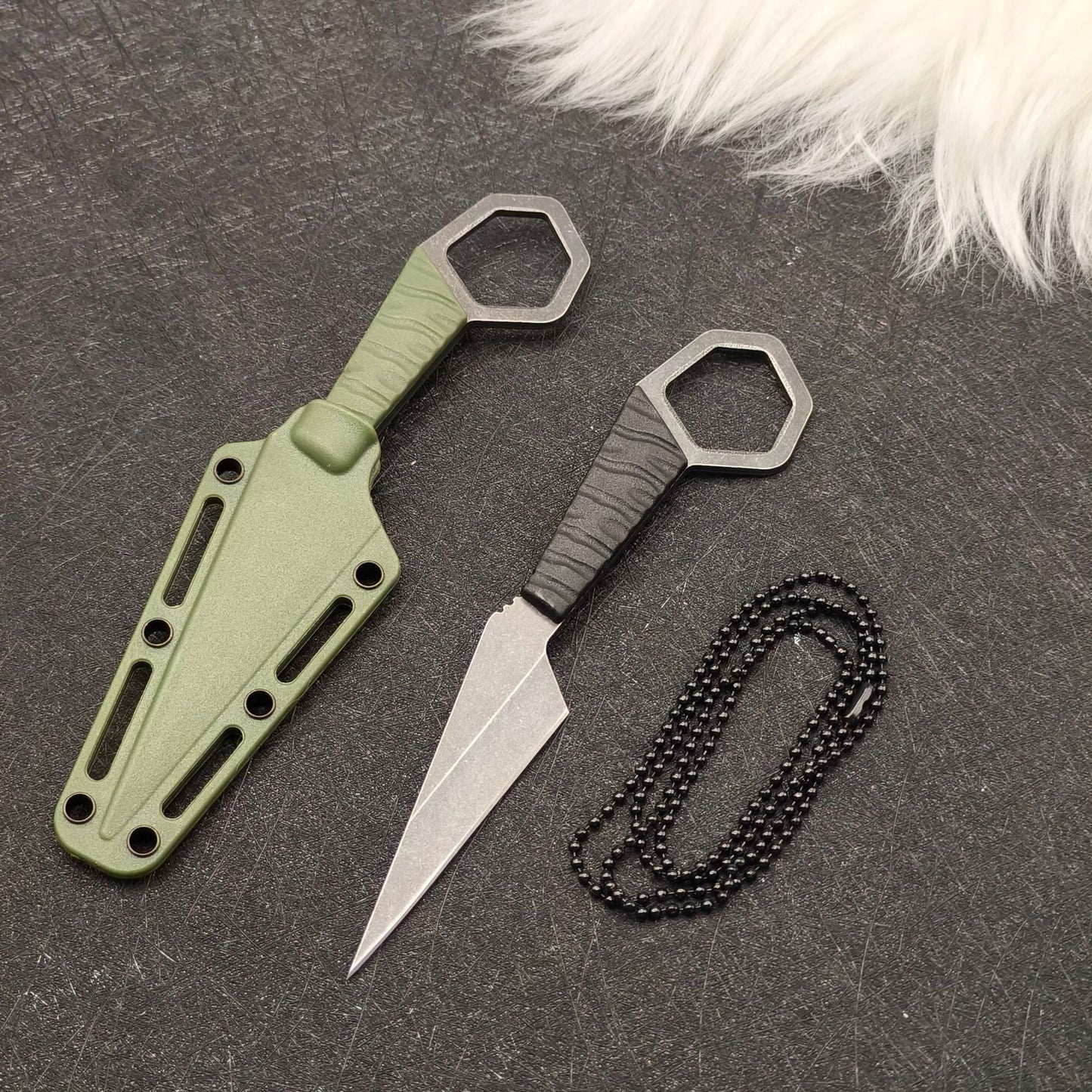 MASALONG Mini Karambit Fixed Blade Neck Knife - EDC Outdoor Utility
