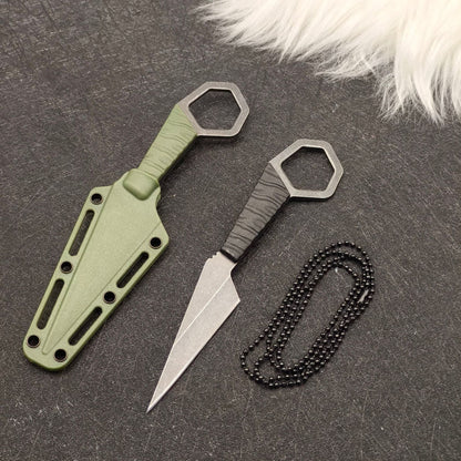 MASALONG Mini Karambit Fixed Blade Neck Knife - EDC Outdoor Utility