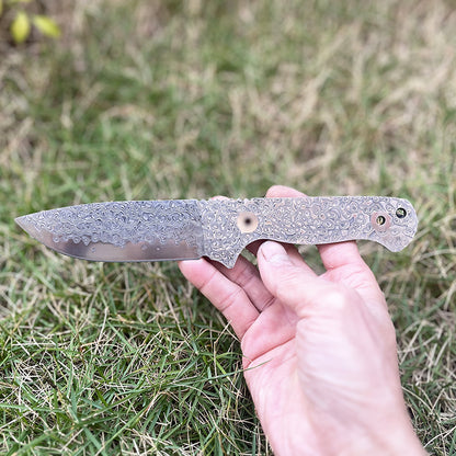 MASALONG DIY Damascus Steel Blade Blank - Semi-Finished Knife Making Project KNI-FD-014