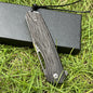 MASALONG Damascus 8Cr13MOV Folding EDC Utility Knife - Ebony Handle KNI-FD-005