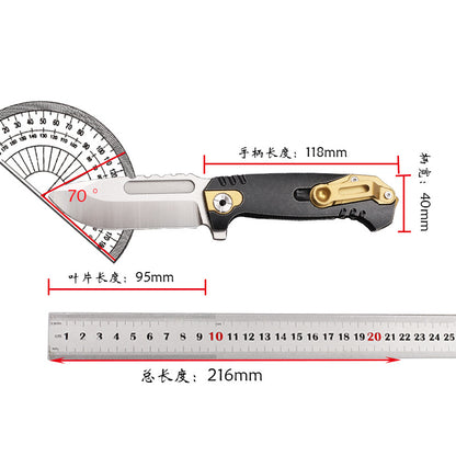 MASALONG Titanium 10Cr15CoMoV Folding Knife - EDC Camping Utility KNI-FD-001