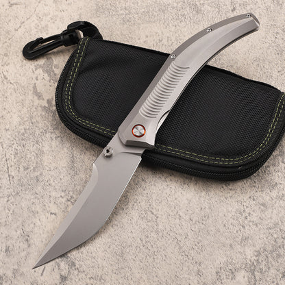 MASALONG 14C28N Steel Folding Knife - TC4 Titanium EDC Utility KNI-FD-015