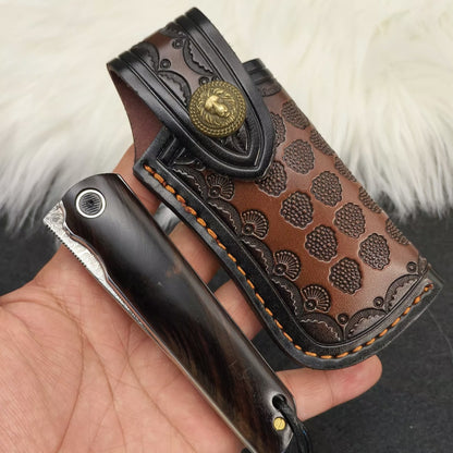 MASALONG Damascus VG10 Folding Knife - EDC Outdoor Utility & Camping