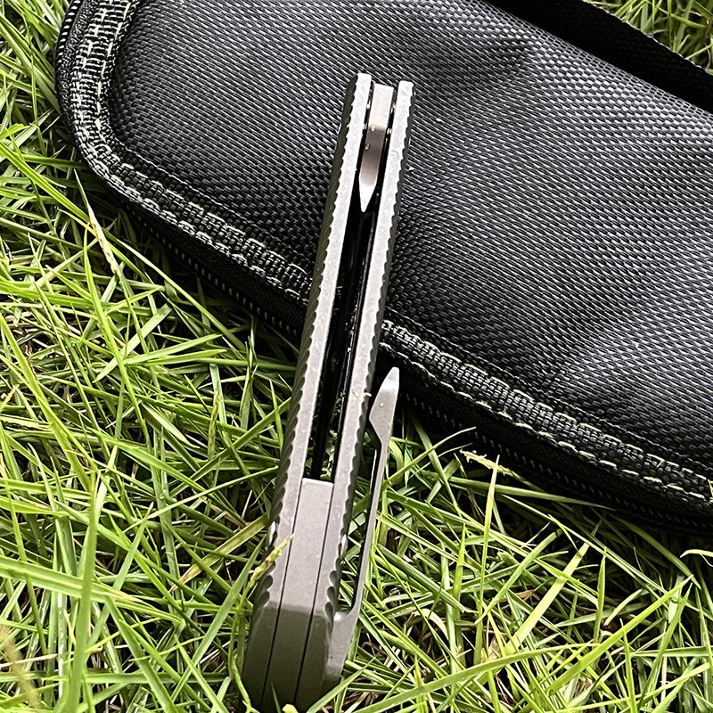 MASALONG M390 Steel Folding Pocket Knife - TC4 Titanium EDC Utility KNI-FD-002