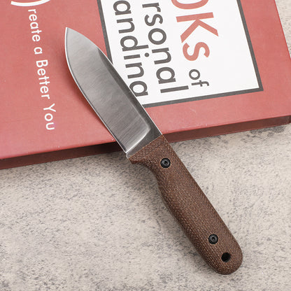 MASALONG DC53 Fixed Blade Outdoor Utility Knife - Linen Handle EDC KNI-FD-017