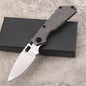 MASALONG D2 Steel Folding EDC Utility Knife - Titanium Handle Outdoor Tool Kni-fd-019