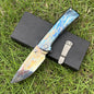 MASALONG D2 Steel EDC Folding Knife - Anodized Titanium Handle KNI-FD-006