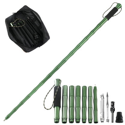 Aluminum alloy hiking stick, walking stick, outdoor hiking, folding, multifunctional, stretchable, lightweight stick Walking & Trekking Sticks