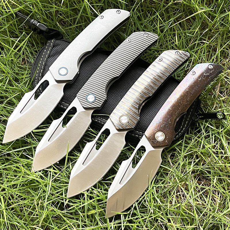 MASALONG M390 Steel Folding Pocket Knife - TC4 Titanium EDC Utility KNI-FD-002