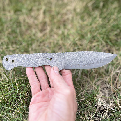 MASALONG DIY Damascus Steel Blade Blank - Semi-Finished Knife Making Project KNI-FD-014