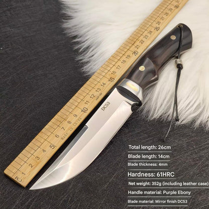 MASALONG DC53 Fixed Blade Outdoor Utility Knife - Camping & Bushcraft Tool