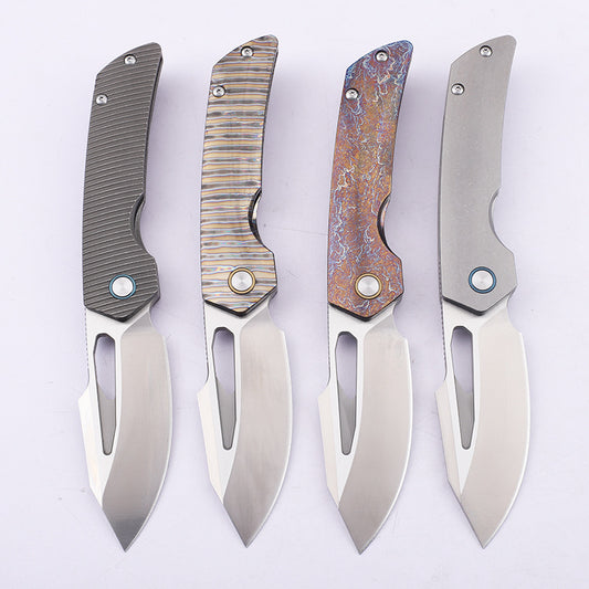 MASALONG M390 Steel Folding Pocket Knife - TC4 Titanium EDC Utility KNI-FD-002