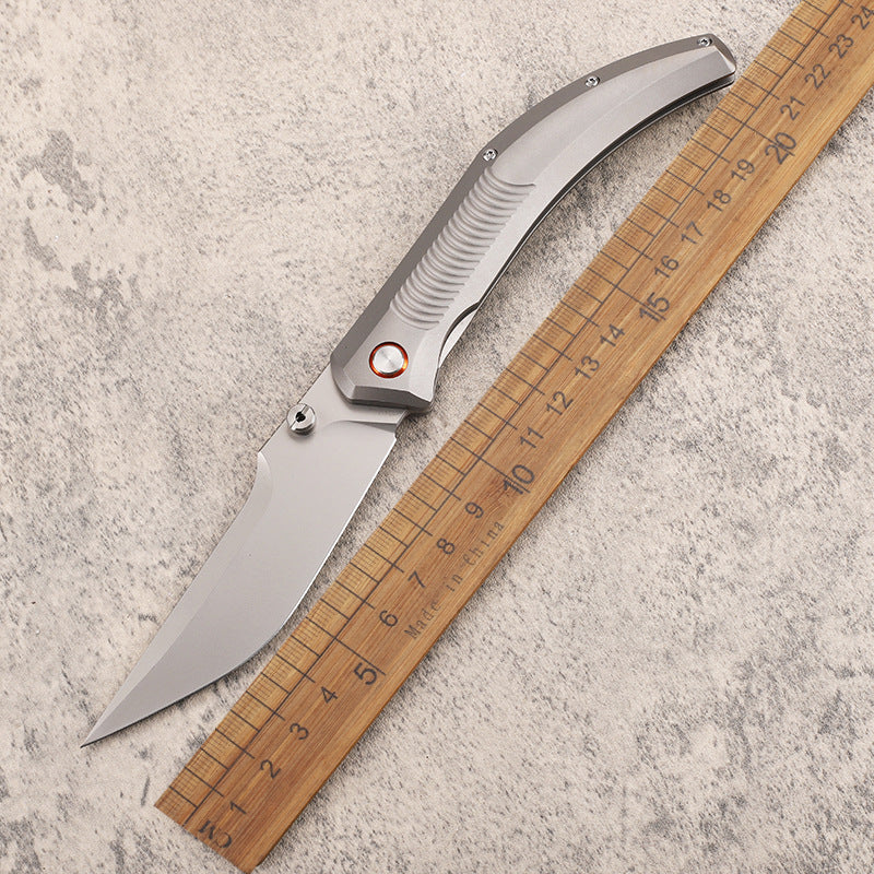 MASALONG 14C28N Steel Folding Knife - TC4 Titanium EDC Utility KNI-FD-015
