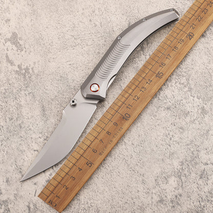 MASALONG 14C28N Steel Folding Knife - TC4 Titanium EDC Utility KNI-FD-015