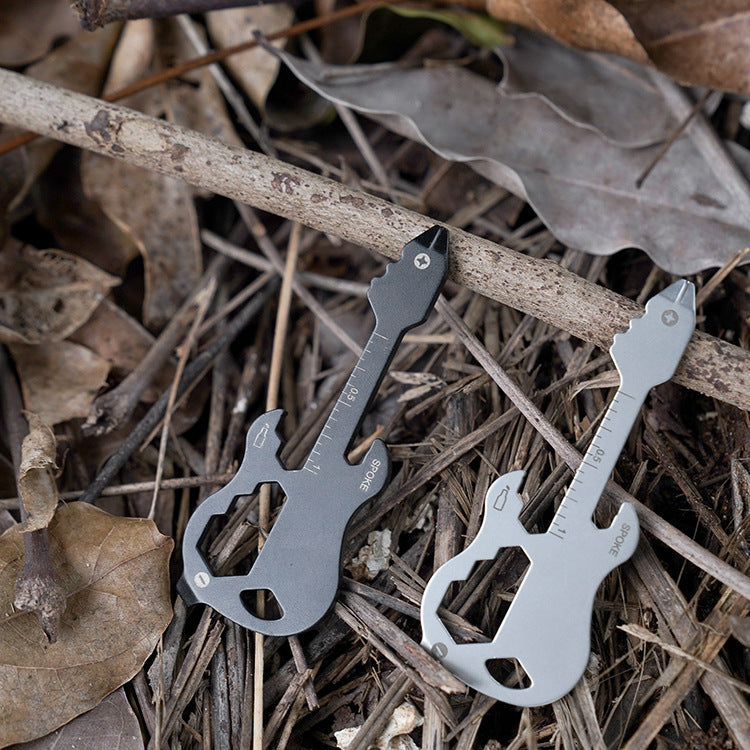 MASALONG 12-in-1 Guitar EDC Multi-tool Card - Portable Outdoor Utility