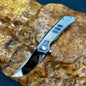 Masalong Premium-style portable folding knife—ideal for outdoor use or as a collector's piece; suitable as a household fruit knife or everyday carry (EDC) pocket knife. Features an M390 blade with a brushed or mirror finish.