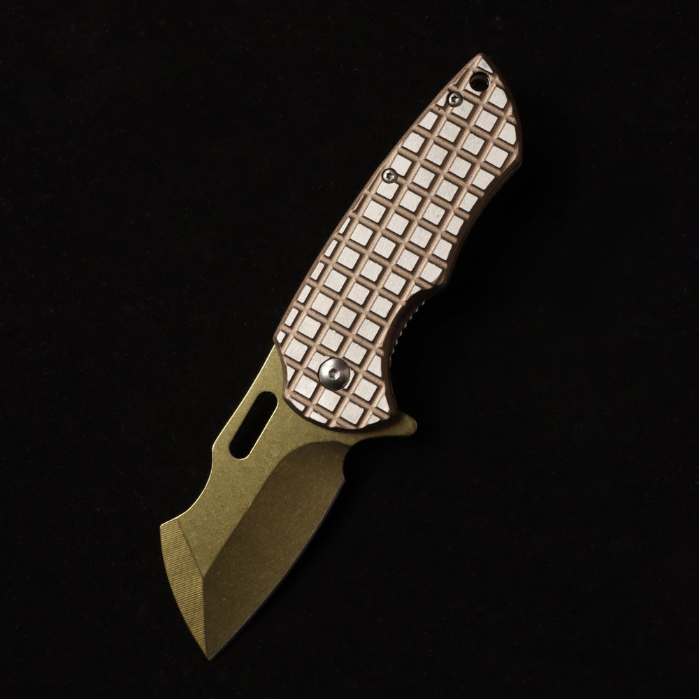 MASALONG kni215 Ultra Mini Folding Pocket Knife D2 Blade, TC4 Titanium Handle High-quality folding knife