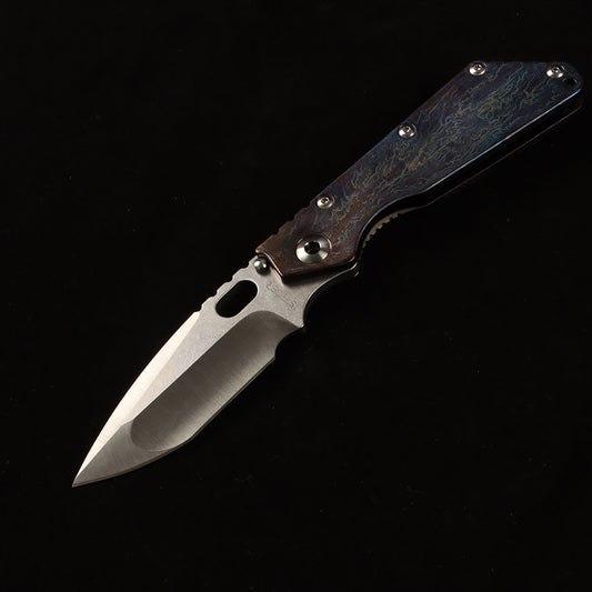 Masalong kni246 Stormers VG10 Blade Titanium Alloy Handle Camping Hunting Fishing Pocket Outdoor Survival Collection EDC Tool Knife kni246-c