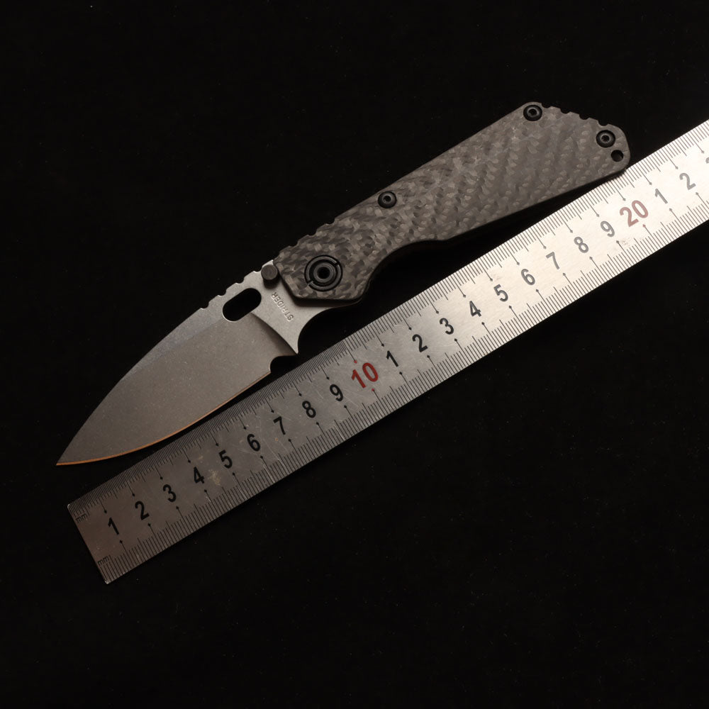 MASALONG Titan Damascus Blade faca tática dobrável, cabo especial de ébano preto EDC kni246