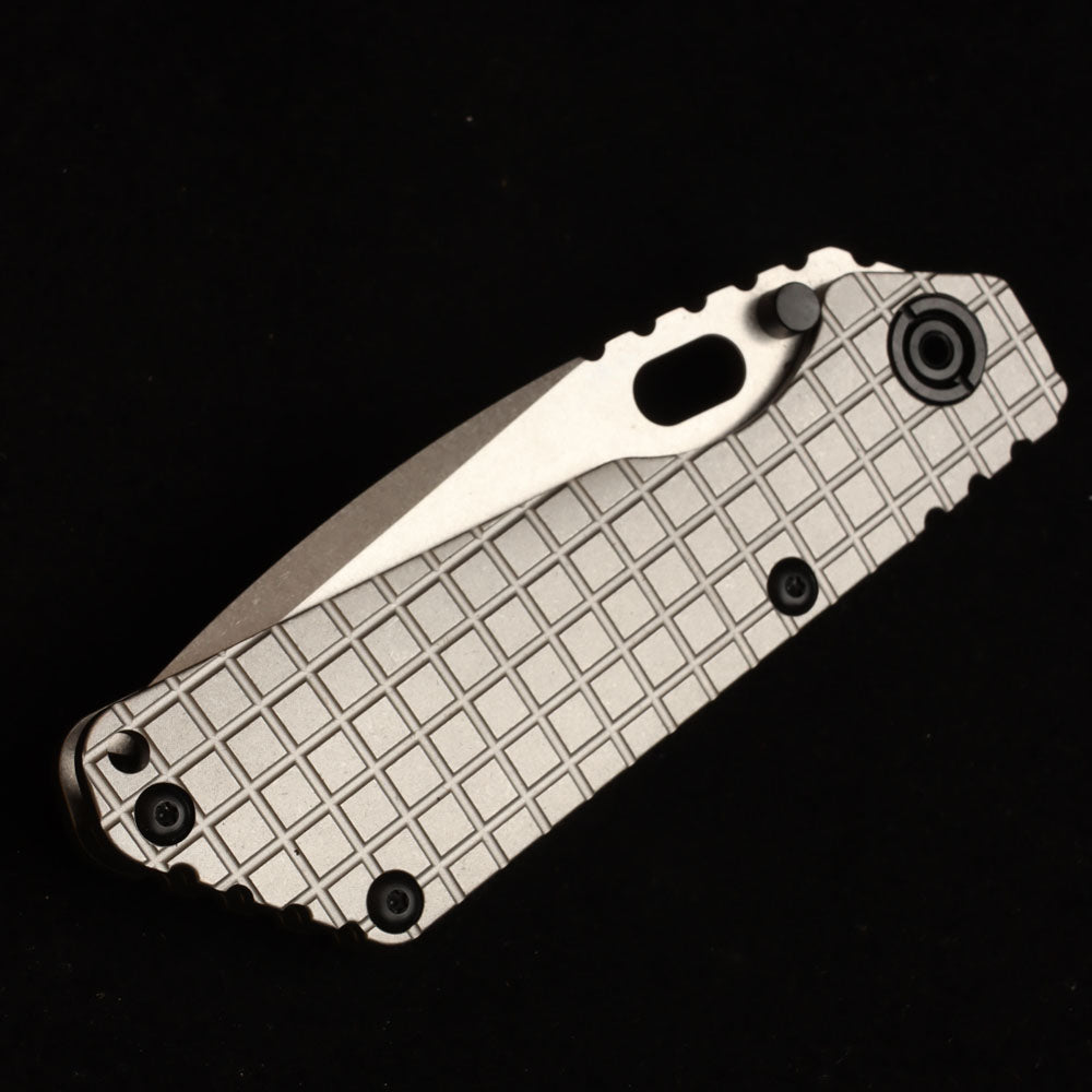 MASALONG Titan Damascus Blade faca tática dobrável, cabo especial de ébano preto EDC kni246