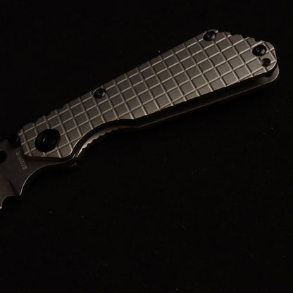MASALONG Titan Damascus Blade faca tática dobrável, cabo especial de ébano preto EDC kni246