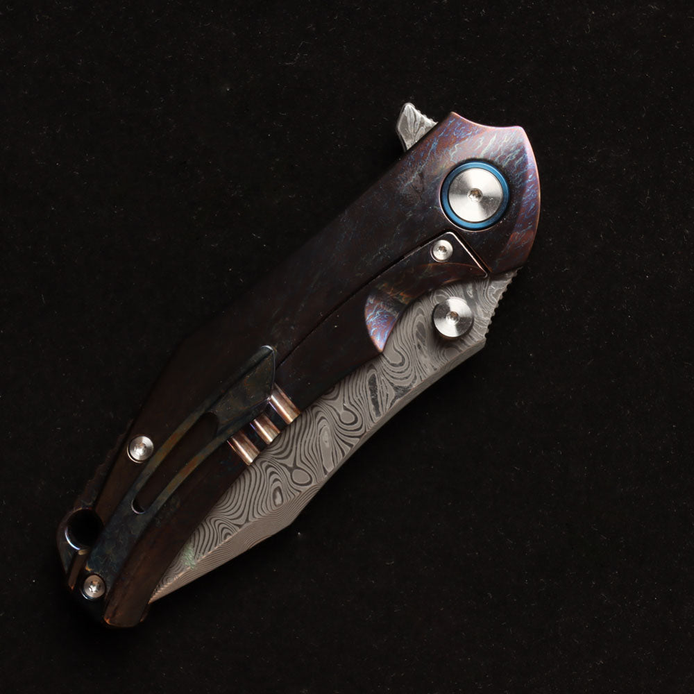 Masalong kni246 Stormers VG10 Blade Titanium Alloy Handle Camping Hunting Fishing Pocket Outdoor Survival Collection EDC Tool Knife B