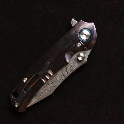 Masalong kni246 Stormers VG10 Blade Titanium Alloy Handle Camping Hunting Fishing Pocket Outdoor Survival Collection EDC Tool Knife B