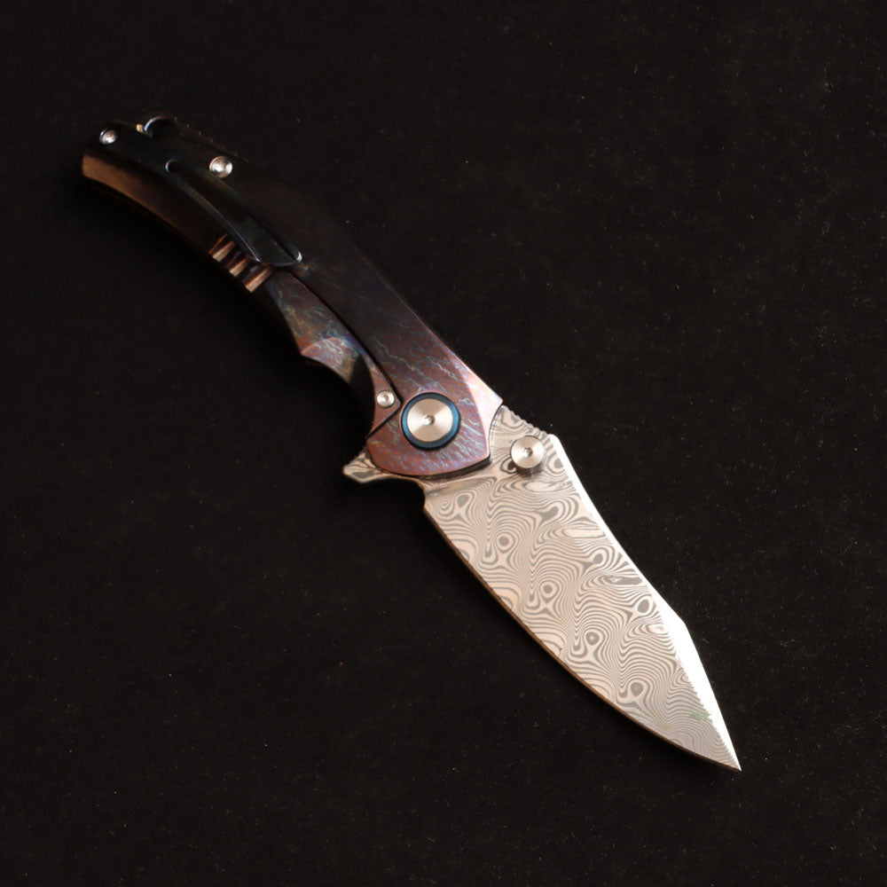 Masalong kni246 Stormers VG10 Blade Titanium Alloy Handle Camping Hunting Fishing Pocket Outdoor Survival Collection EDC Tool Knife B