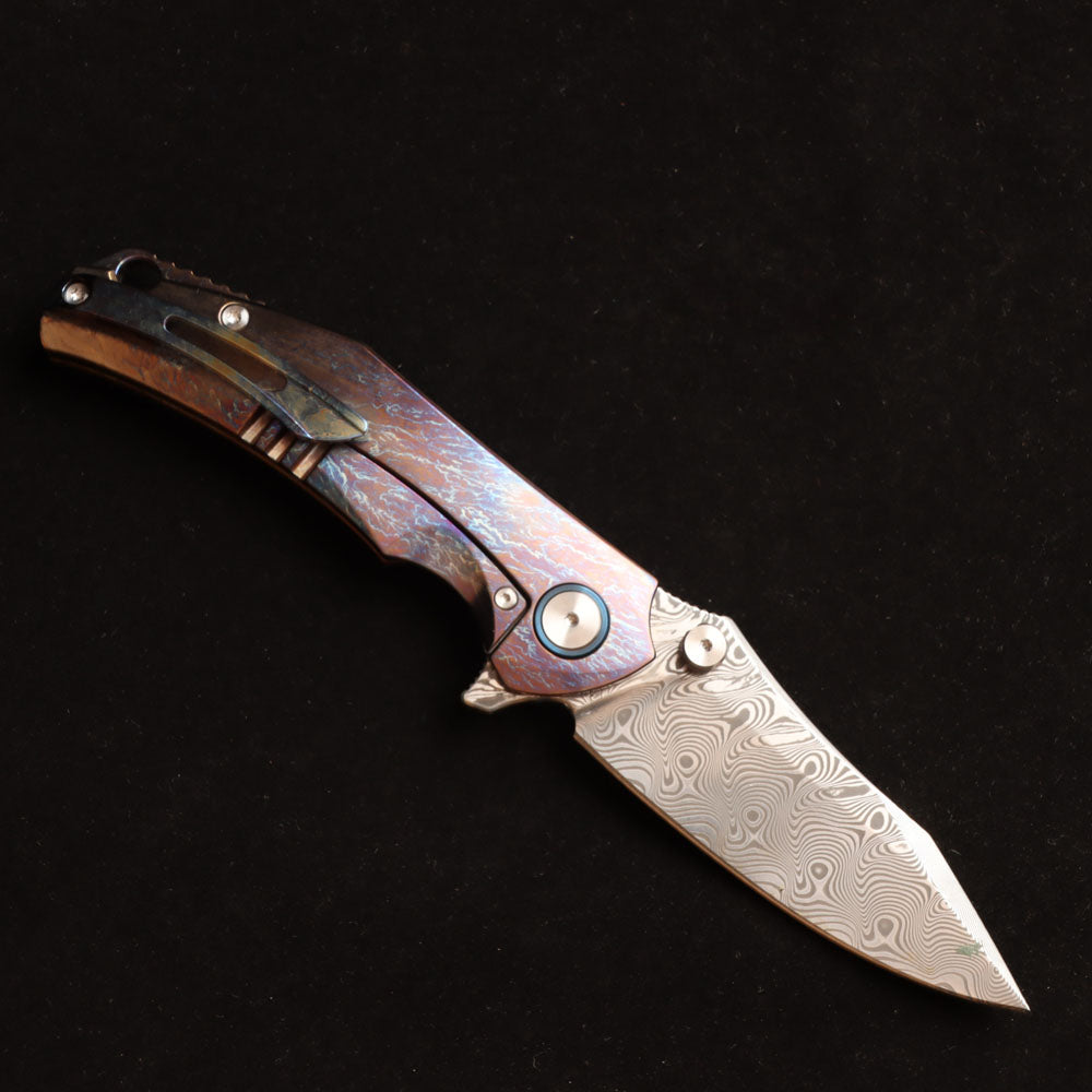 Masalong kni246 Stormers VG10 Blade Titanium Alloy Handle Camping Hunting Fishing Pocket Outdoor Survival Collection EDC Tool Knife B