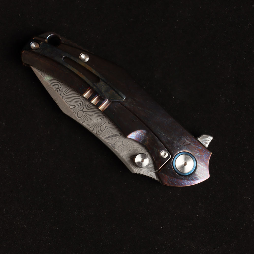 Masalong kni246 Stormers VG10 Blade Titanium Alloy Handle Camping Hunting Fishing Pocket Outdoor Survival Collection EDC Tool Knife B