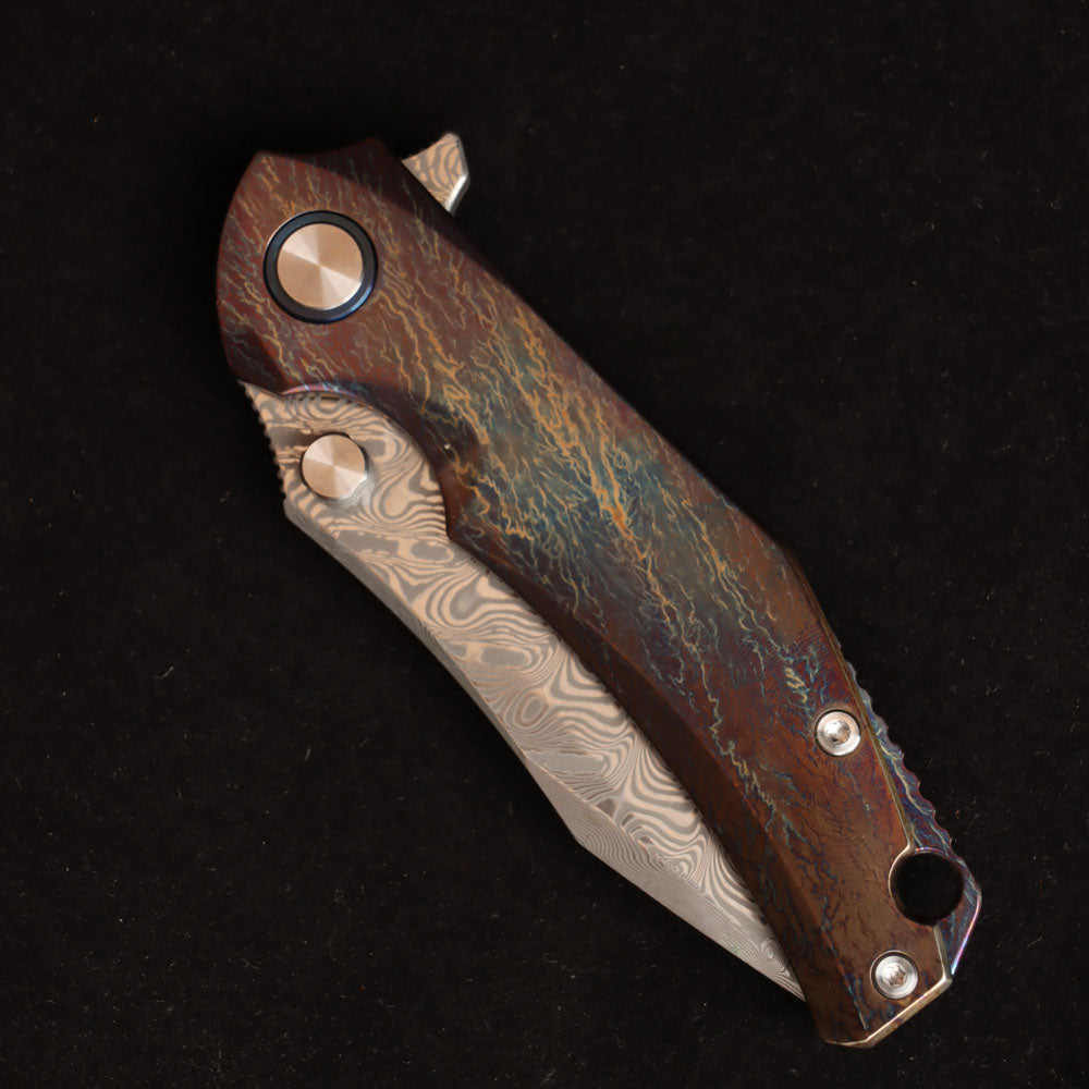 Masalong kni246 Stormers VG10 Blade Titanium Alloy Handle Camping Hunting Fishing Pocket Outdoor Survival Collection EDC Tool Knife B