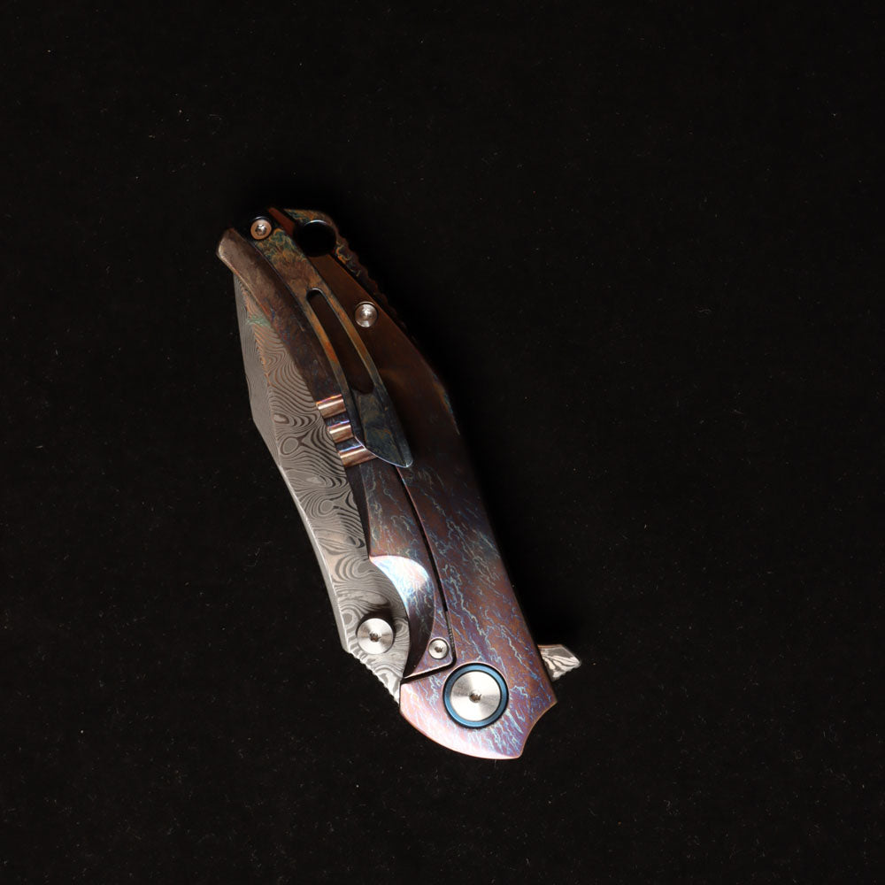 Masalong kni246 Stormers VG10 Blade Titanium Alloy Handle Camping Hunting Fishing Pocket Outdoor Survival Collection EDC Tool Knife B