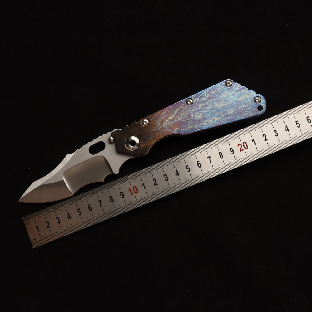 Masalong kni246 Stormers VG10 Blade Titanium Alloy Handle Camping Hunting Fishing Pocket Outdoor Survival Collection EDC Tool Knife A