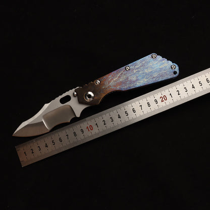 Masalong kni246 Stormers VG10 Blade Titanium Alloy Handle Camping Hunting Fishing Pocket Outdoor Survival Collection EDC Tool Knife A