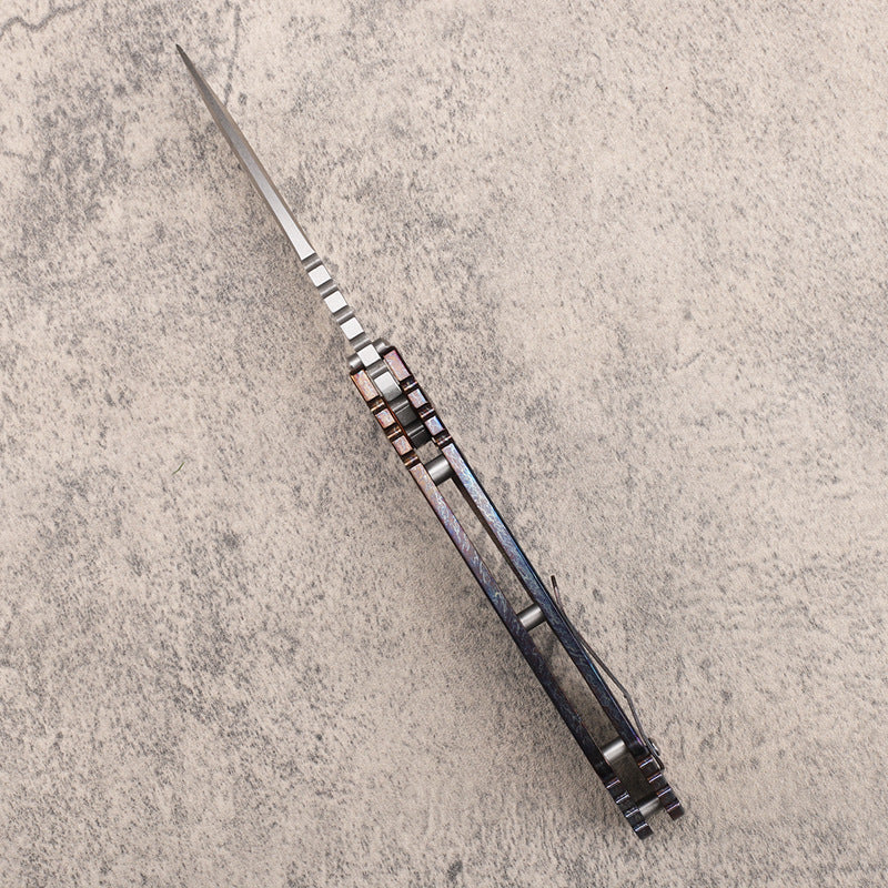 Masalong kni246 Stormers VG10 Blade Titanium Alloy Handle Camping Hunting Fishing Pocket Outdoor Survival Collection EDC Tool Knife kni246-c